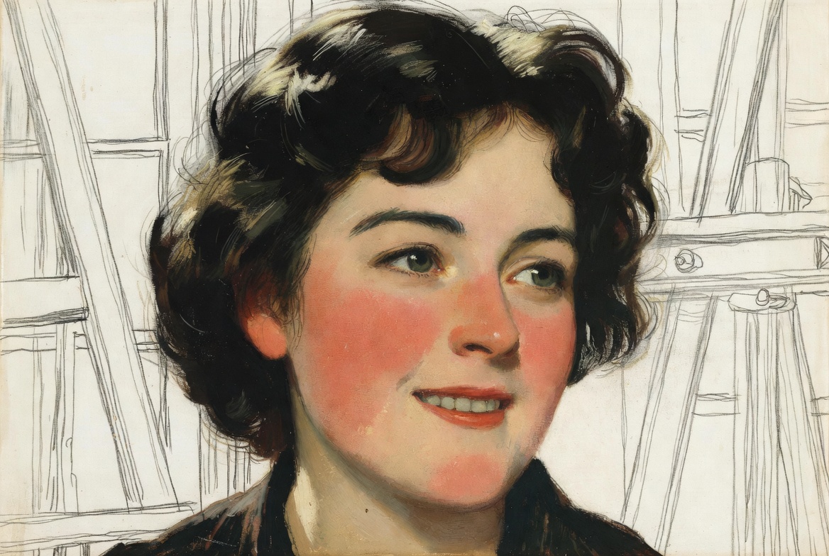 Portrait of Elena Vasquez, a woman with a smiling expression and short dark curls
